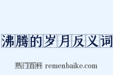 沸腾的岁月反义词是什么意思的图片